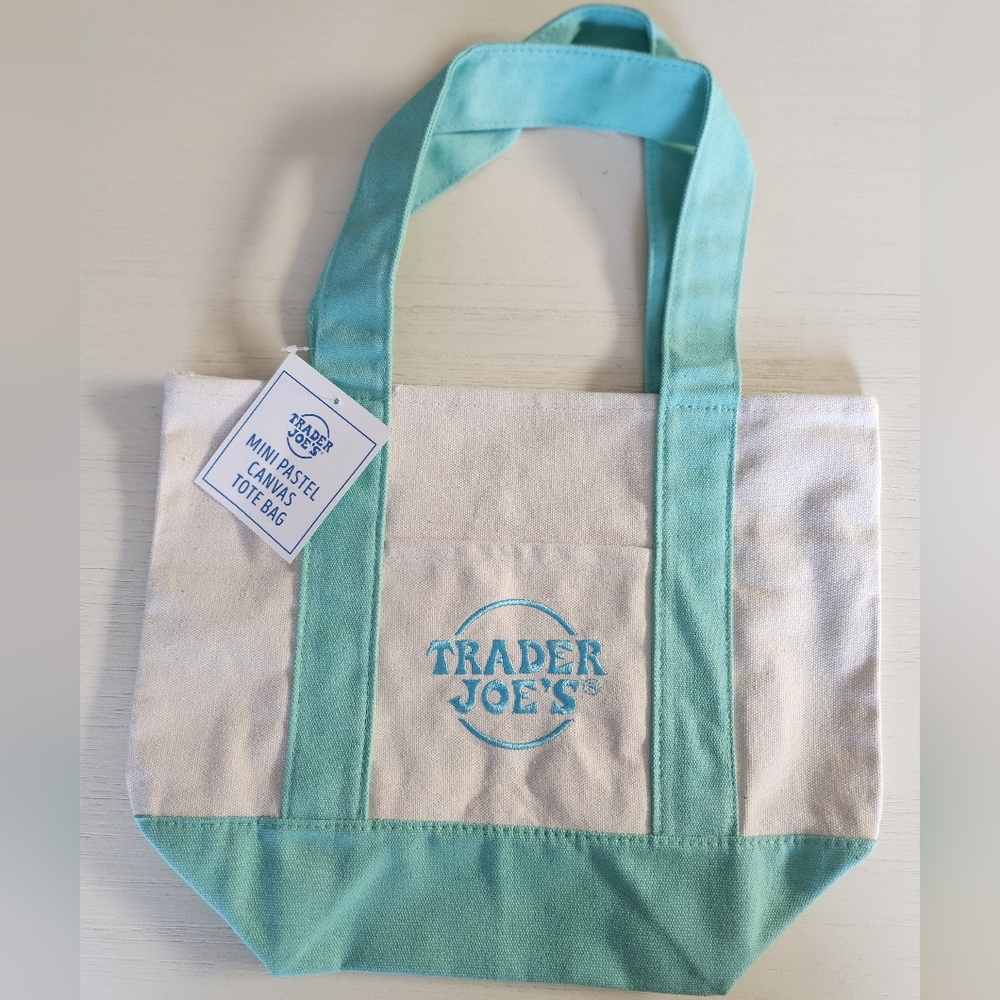 Trader Joe’s Canvas Tote Bag - Limited Edition , Mint
